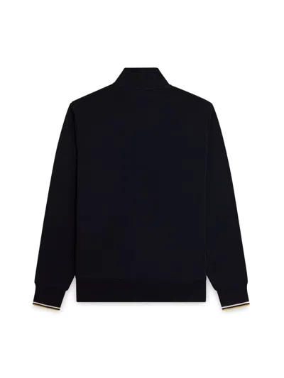 Fred Perry Half Zipper Sweatshirt In Blue
