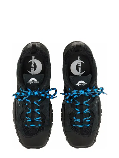 Marine Serre Metal Free Leather Ms Rise Ii Sneakers In Black