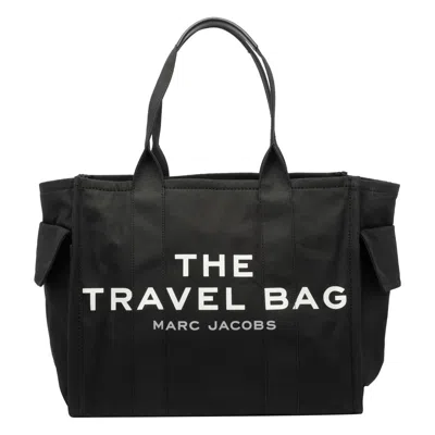 Marc Jacobs Black The Cargo Canvas Medium Tote In Black
