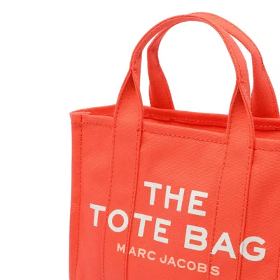 Marc Jacobs Structured Cotton Tote Bag With Zip Closure In Orange