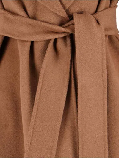 Max Mara Studio Cles Wool And Cashmere Coat In Brown
