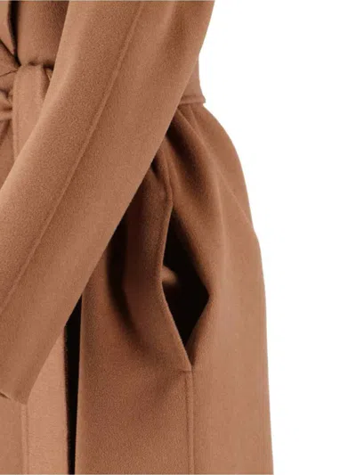 Max Mara Studio Cles Wool And Cashmere Coat In Brown