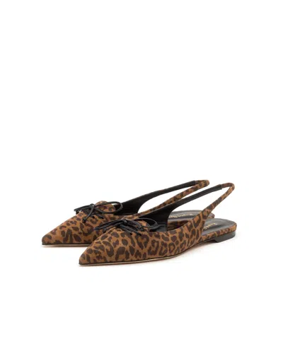 Rupert Sanderson Quito Leopardino Suede In Brown