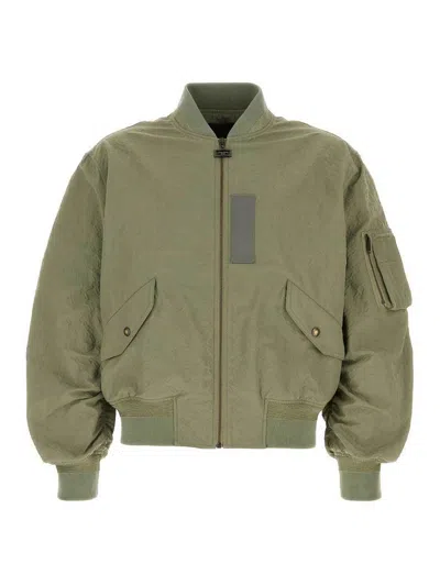 Givenchy Men's Nylon Bomber Jacket In Green