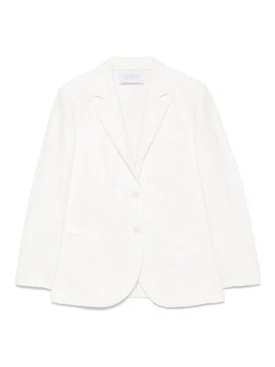 Harris Wharf London Cotton Blend Blazer Jacket In White