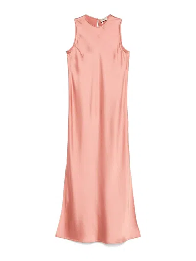 Herno Satin Midi Dress In Pink