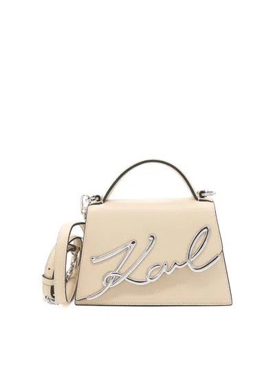Karl Lagerfeld K/signature 20 Small Crossbody In Neutral