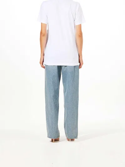 Moschino Laurel Wreath Graphic Print Crew Neck In White