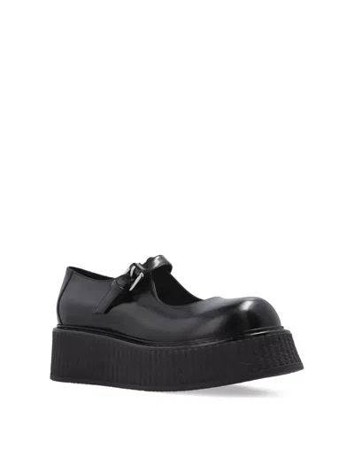 Moschino Lace-up Shoes 'olivia' Mary Jane In Black