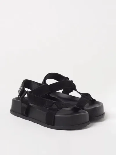Moschino Sandal With Logo In Black