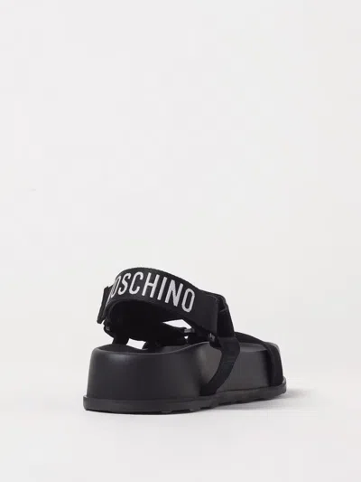 Moschino Sandal With Logo In Black