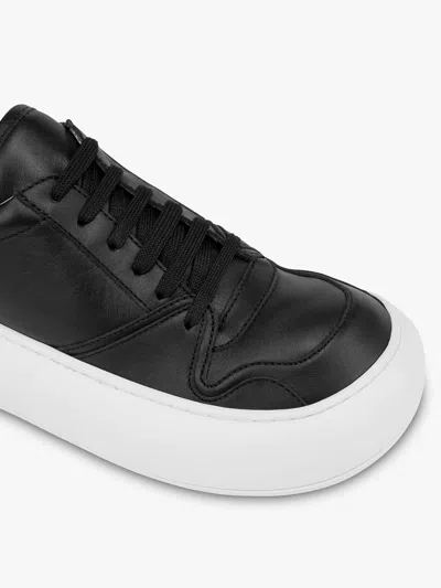 Moschino Leather Sneakers In Black