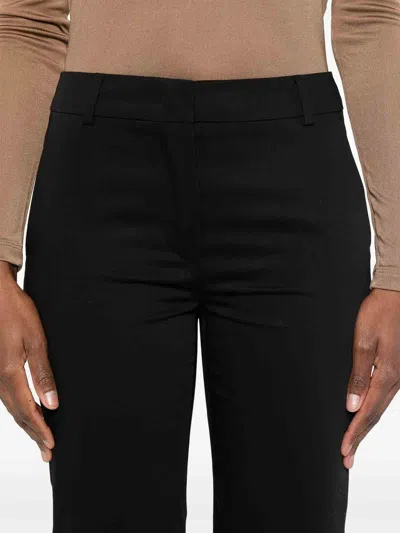 Max Mara Cropped Trousers With Pockets And Loops In Brown