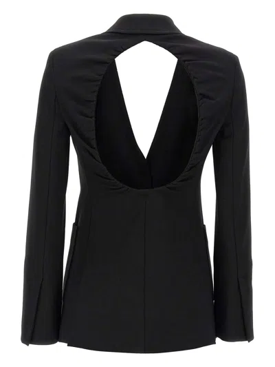 Max Mara Tailored Black Jacket With Classic Lapel In Black