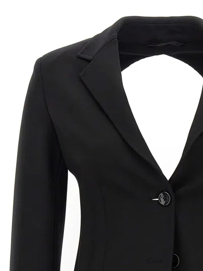 Max Mara Tailored Black Jacket With Classic Lapel In Black