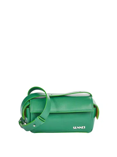 Sunnei La Bauletto Small Vegan In Green