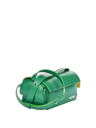 Sunnei La Bauletto Small Vegan In Green