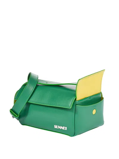 Sunnei La Bauletto Small Vegan In Green