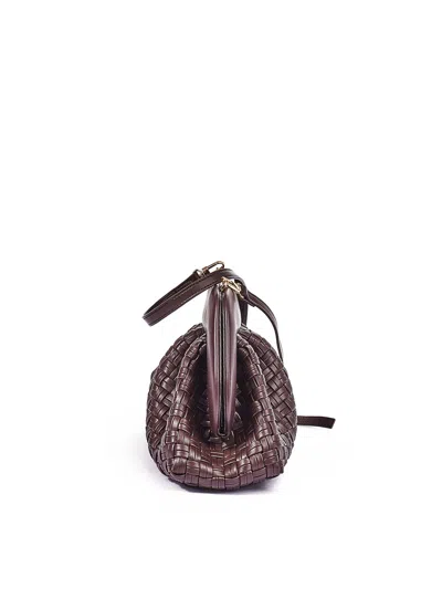 Themoirè Tia Clutch In Burgundy