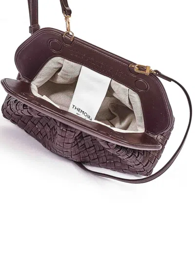 Themoirè Tia Clutch In Burgundy