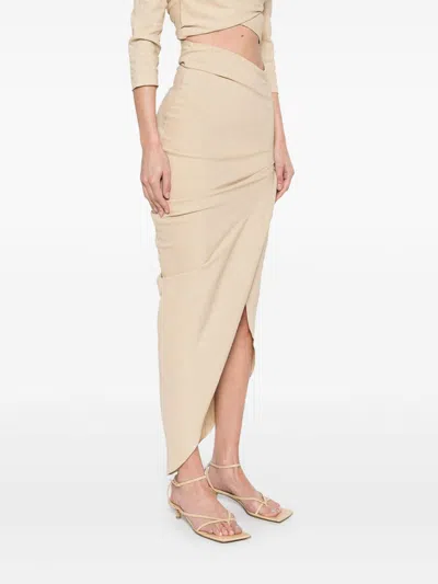 Cortana Mite Long Skirt In Nude