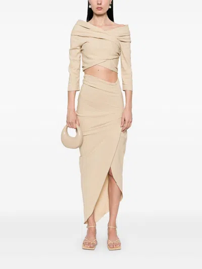 Cortana Mite Long Skirt In Nude