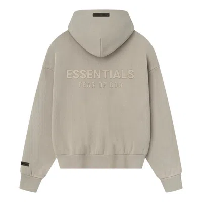 Essentials Fear Of God  Classic Full Zip Hoodie 'timber' In Neutral