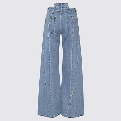 Maison Margiela Wide-leg Denim Jeans With Unique Panel Effect In Blue