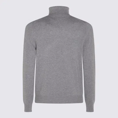 Malo Turtleneck Sweater With Ribbed Cuffs And Hem In Gray