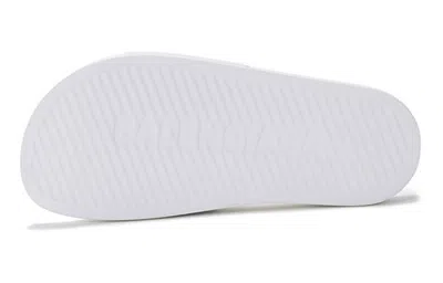Balenciaga Rounded Toe Flat Rubber Slide Sandals In White