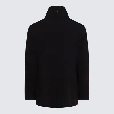 Montecore Double-breasted Buttoned Coat In Black