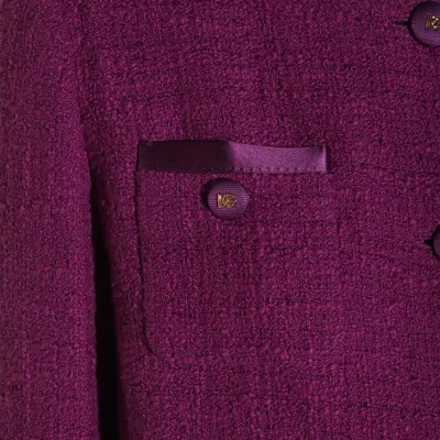 Dolce & Gabbana Violet Cotton Casual Jacket In Purple