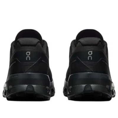 On Running Black Sneakers With Breathable Mesh Upper And Distinctive Sole In Black