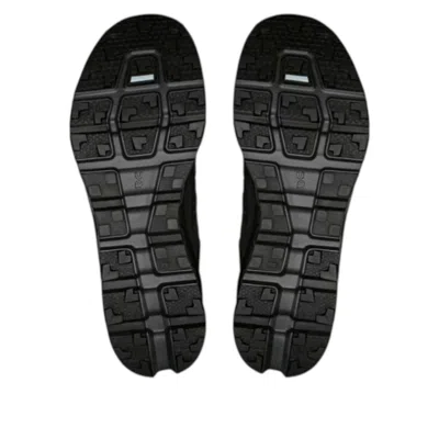 On Running Black Sneakers With Breathable Mesh Upper And Distinctive Sole In Black