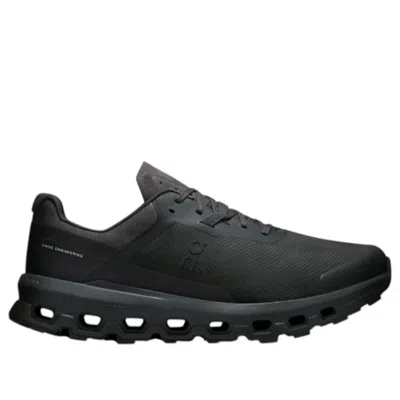 On Running Black Sneakers With Breathable Mesh Upper And Distinctive Sole In Black