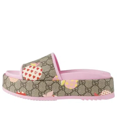 Gucci (wmns)  Rubber Gg Slide 'les Pommes' In Multi