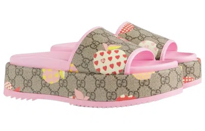 Gucci (wmns)  Rubber Gg Slide 'les Pommes' In Multi