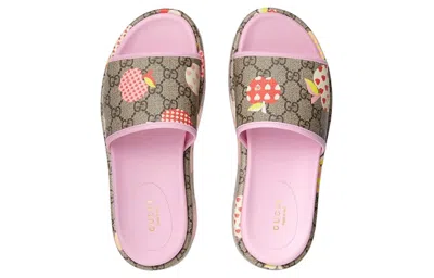 Gucci (wmns)  Rubber Gg Slide 'les Pommes' In Multi