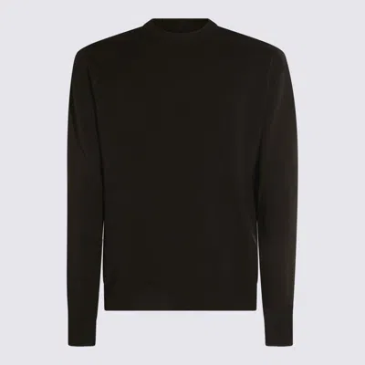 Rick Owens Dark Green Cotton Knitwear In Brown