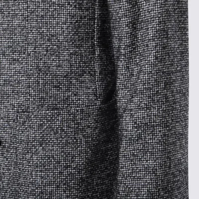 Tagliatore Textured Fabric Double-breasted Front Pockets Notch Lapel In Gray