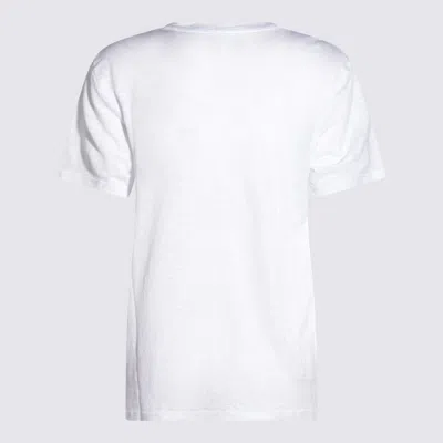Isabel Marant Étoile Linen Logo Short-sleeve T-shirt In White
