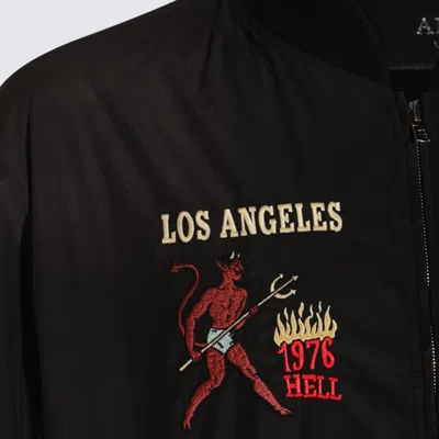 Amiri Bomber Jacket With Embroidered Design And Graphic Print In Black