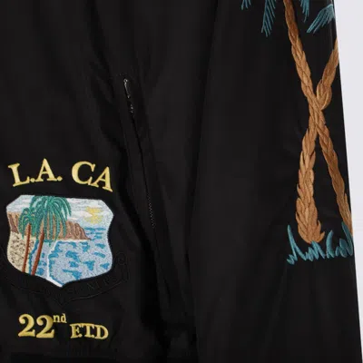 Amiri Bomber Jacket With Embroidered Design And Graphic Print In Black