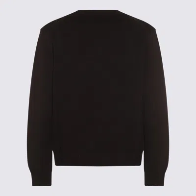 Casablanca Mushroom Embroidered Cotton Blend Sweater In Black