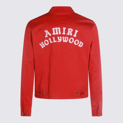 Amiri Jacket Pointed Collar Long Sleeves In Red
