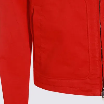 Amiri Jacket Pointed Collar Long Sleeves In Red
