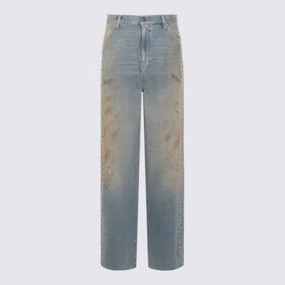 Golden Goose High-waisted Light Blue Cotton Jeans In Blue