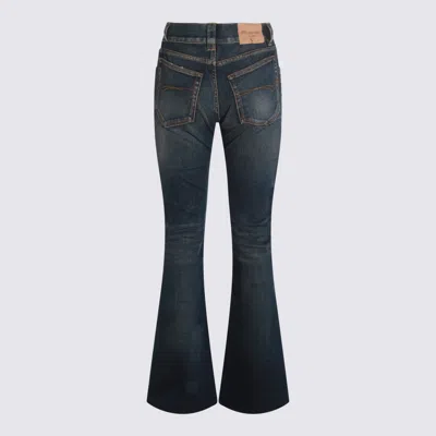 Balenciaga Blue Cotton-blend Clothing Jeans In Gray