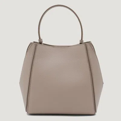 Tory Burch Grey Mcgraw Small Bucket Bag In Brown