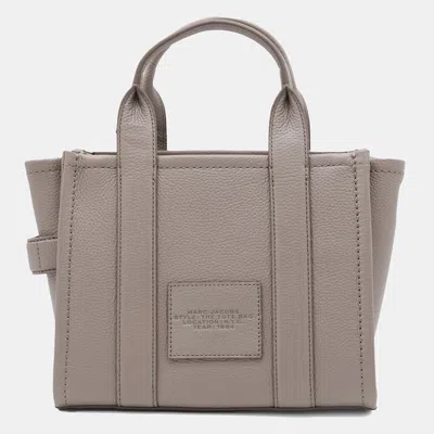 Marc Jacobs Ligth Grey Leather The Small Tote Bag In Gray